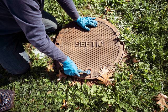 A healthy septic tank system vs. an unhealthy one